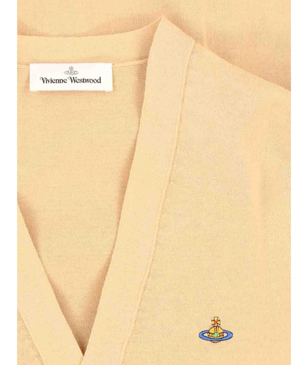 VIVIENNE WESTWOOD Желтый хлопковый кардиган, фото 3