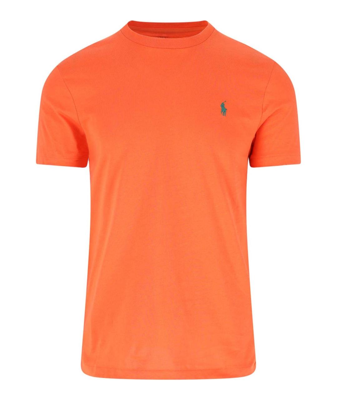 POLO RALPH LAUREN Оранжевая хлопковая футболка, фото 1