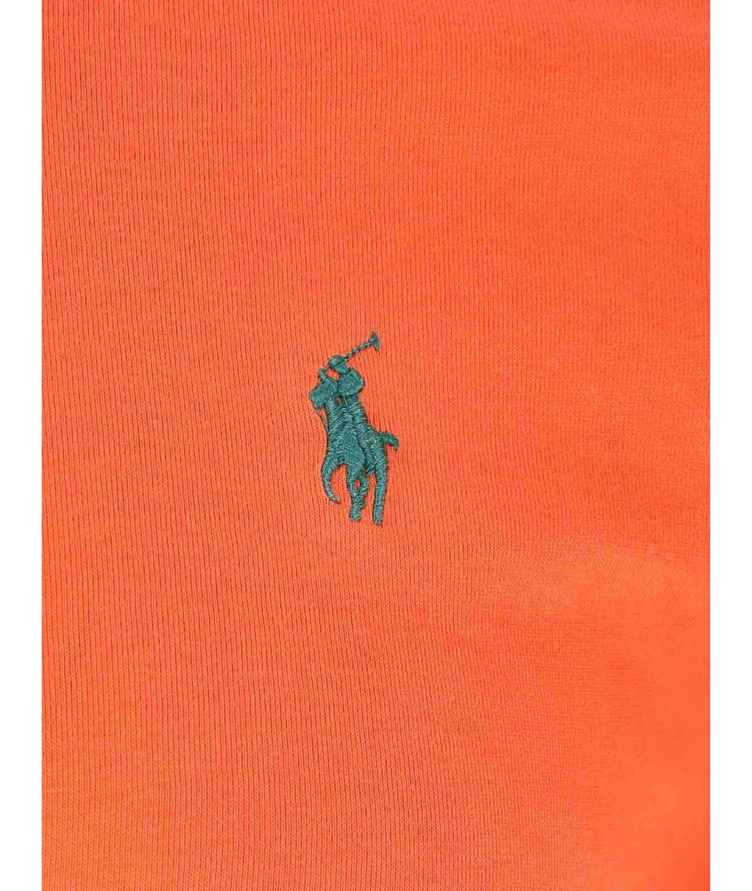 POLO RALPH LAUREN Оранжевая хлопковая футболка, фото 3