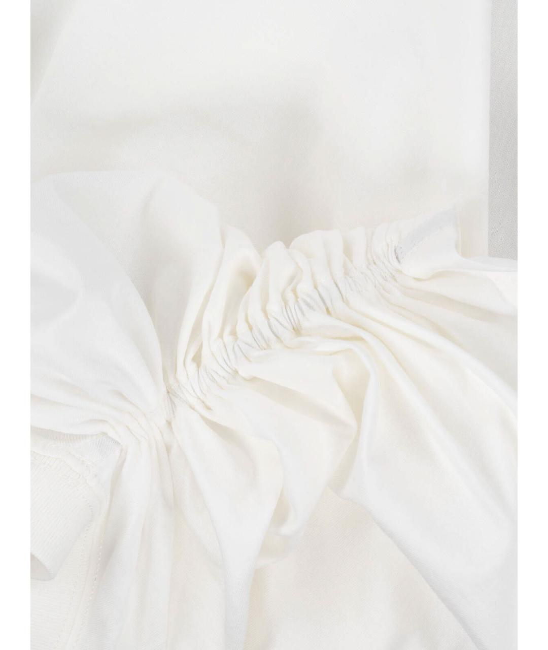 COURREGES Белая хлопковая футболка, фото 3