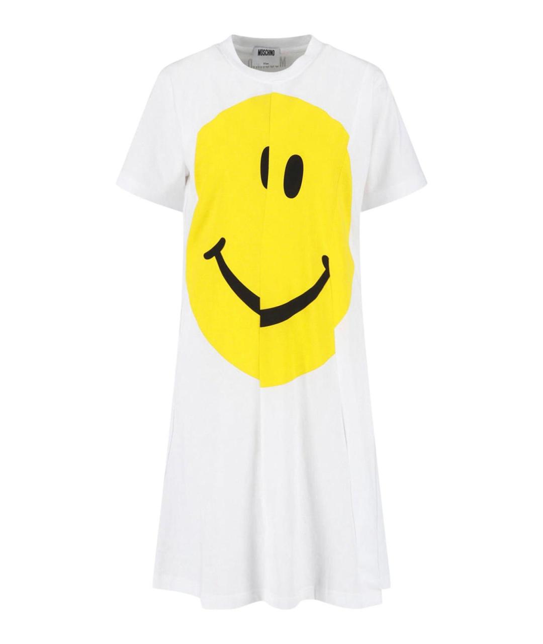 MOSCHINO Белое хлопковое повседневное платье, фото 1