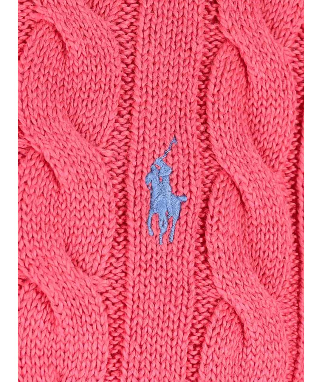 POLO RALPH LAUREN Розовый хлопковый джемпер / свитер, фото 3
