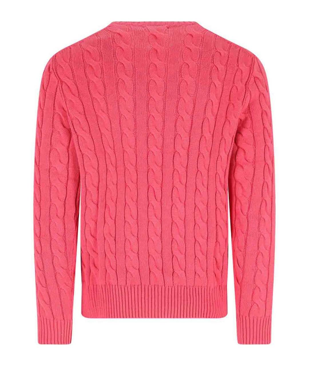 POLO RALPH LAUREN Розовый хлопковый джемпер / свитер, фото 2