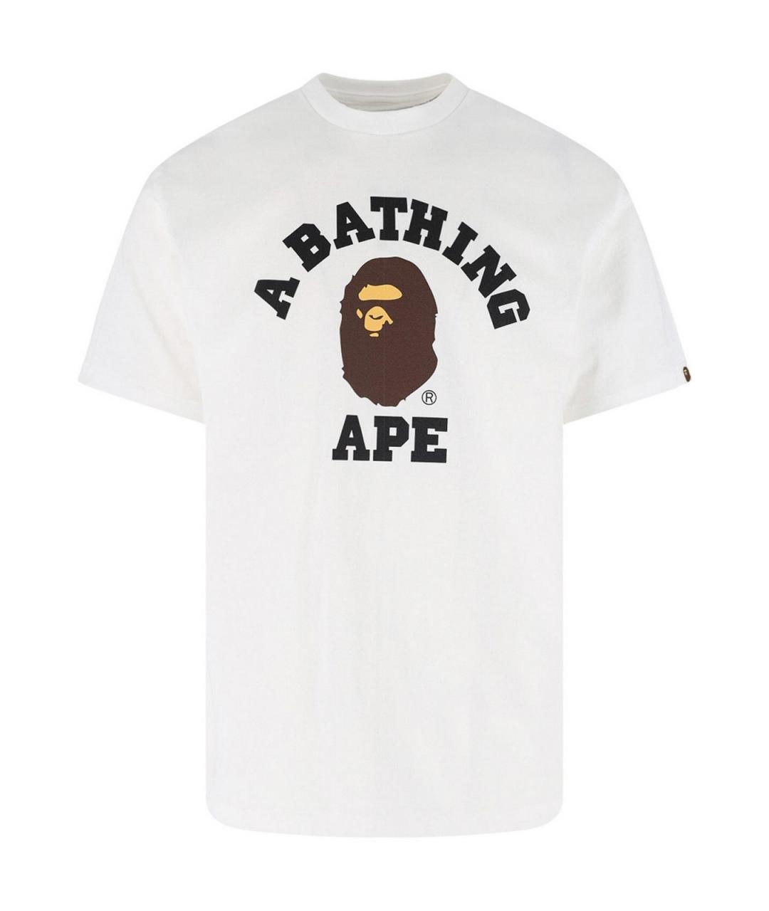 BAPE Белая хлопковая футболка, фото 1
