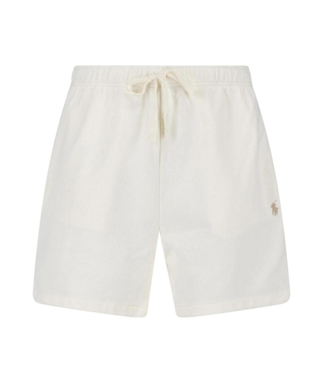 POLO RALPH LAUREN Белые хлопковые шорты, фото 1
