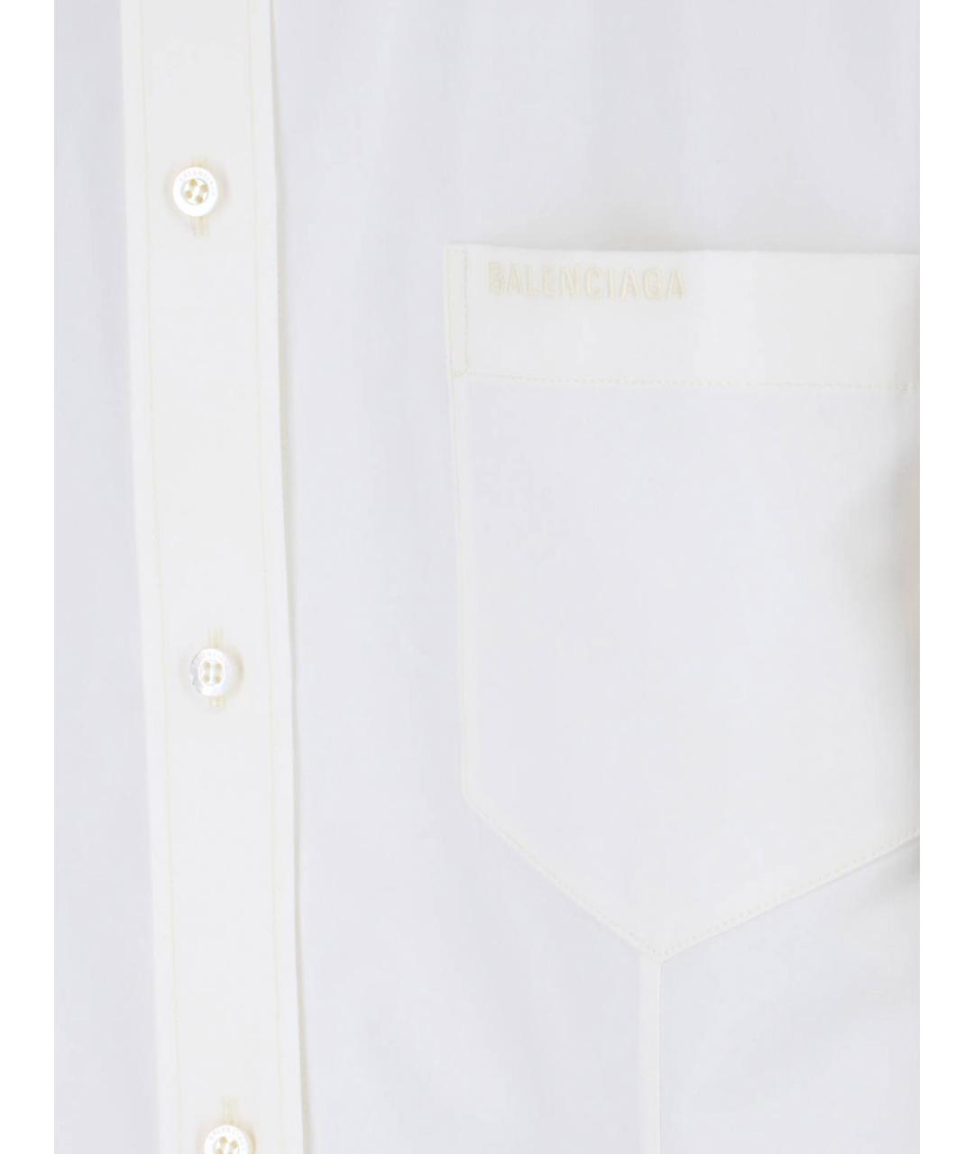 BALENCIAGA Белая хлопковая рубашка, фото 3