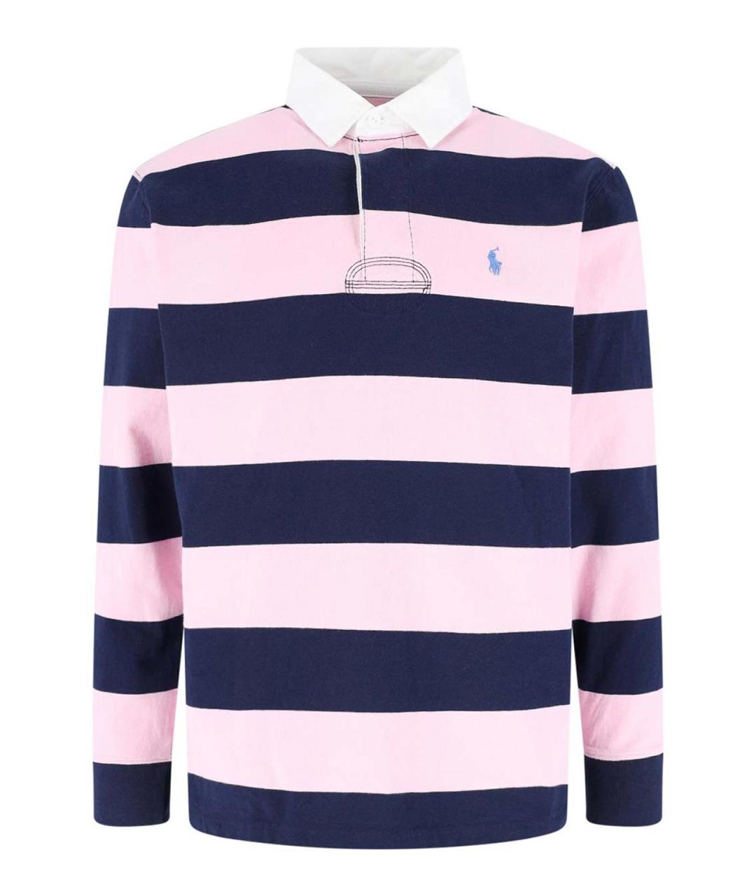 POLO RALPH LAUREN Мульти хлопковое поло с длинным рукавом, фото 1