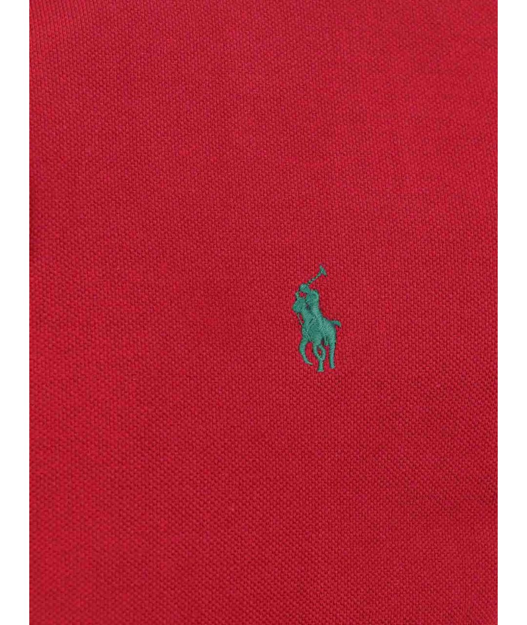 POLO RALPH LAUREN Красное хлопковое поло с коротким рукавом, фото 3