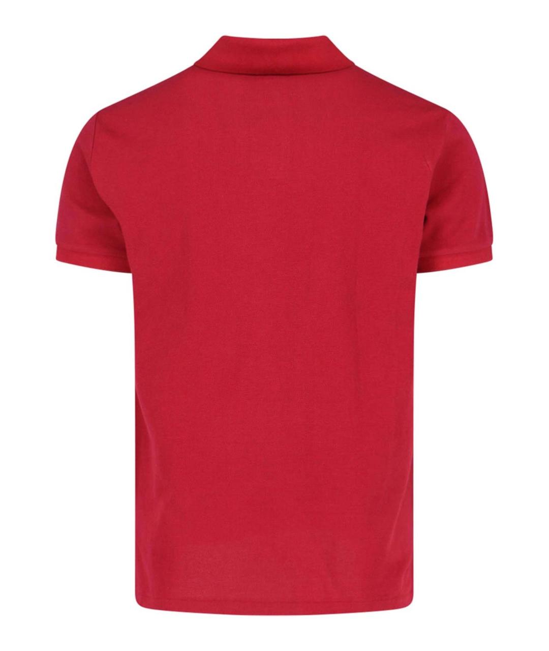POLO RALPH LAUREN Красное хлопковое поло с коротким рукавом, фото 2