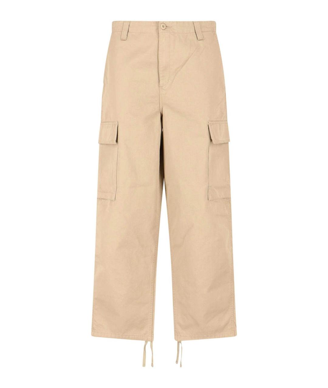 CARHARTT Бежевые хлопковые повседневные брюки, фото 1