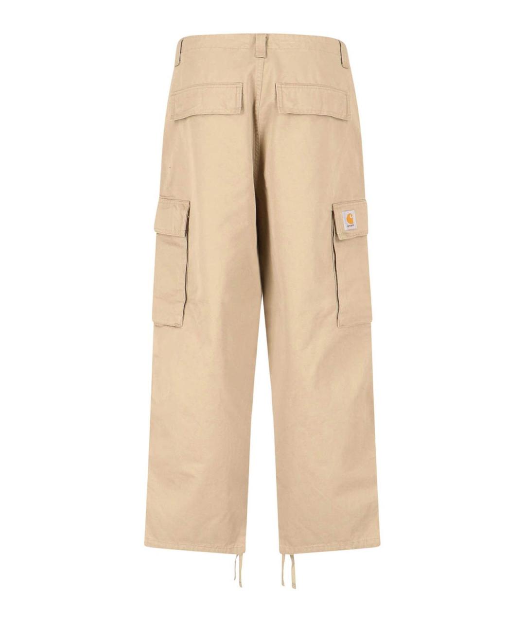 CARHARTT Бежевые хлопковые повседневные брюки, фото 2