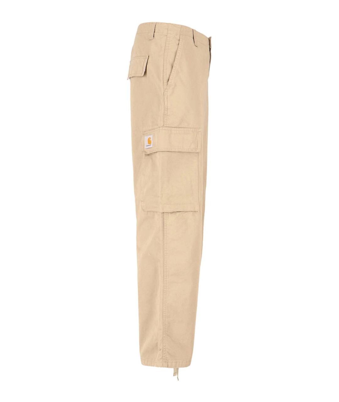 CARHARTT Бежевые хлопковые повседневные брюки, фото 3