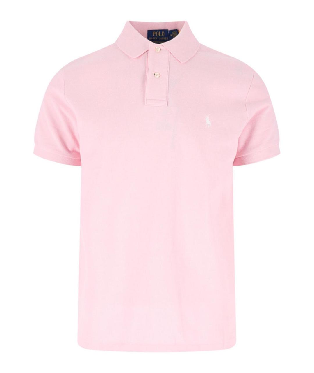 POLO RALPH LAUREN Розовое хлопковое поло с коротким рукавом, фото 1