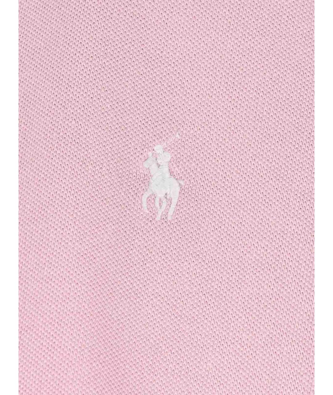 POLO RALPH LAUREN Розовое хлопковое поло с коротким рукавом, фото 3