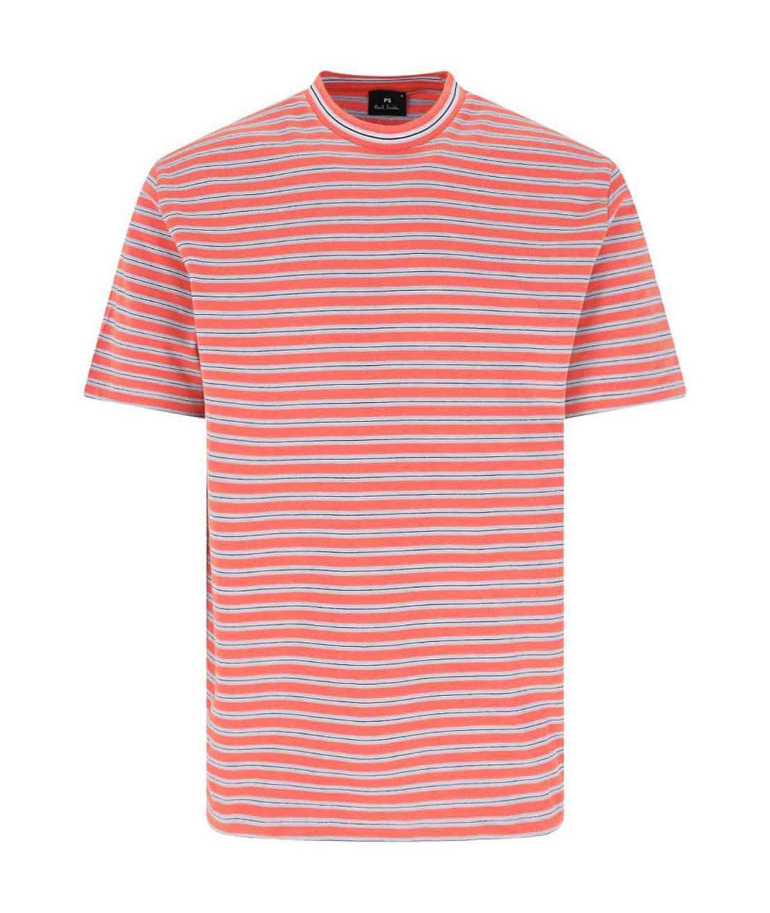 PAUL SMITH Оранжевая хлопковая футболка, фото 1