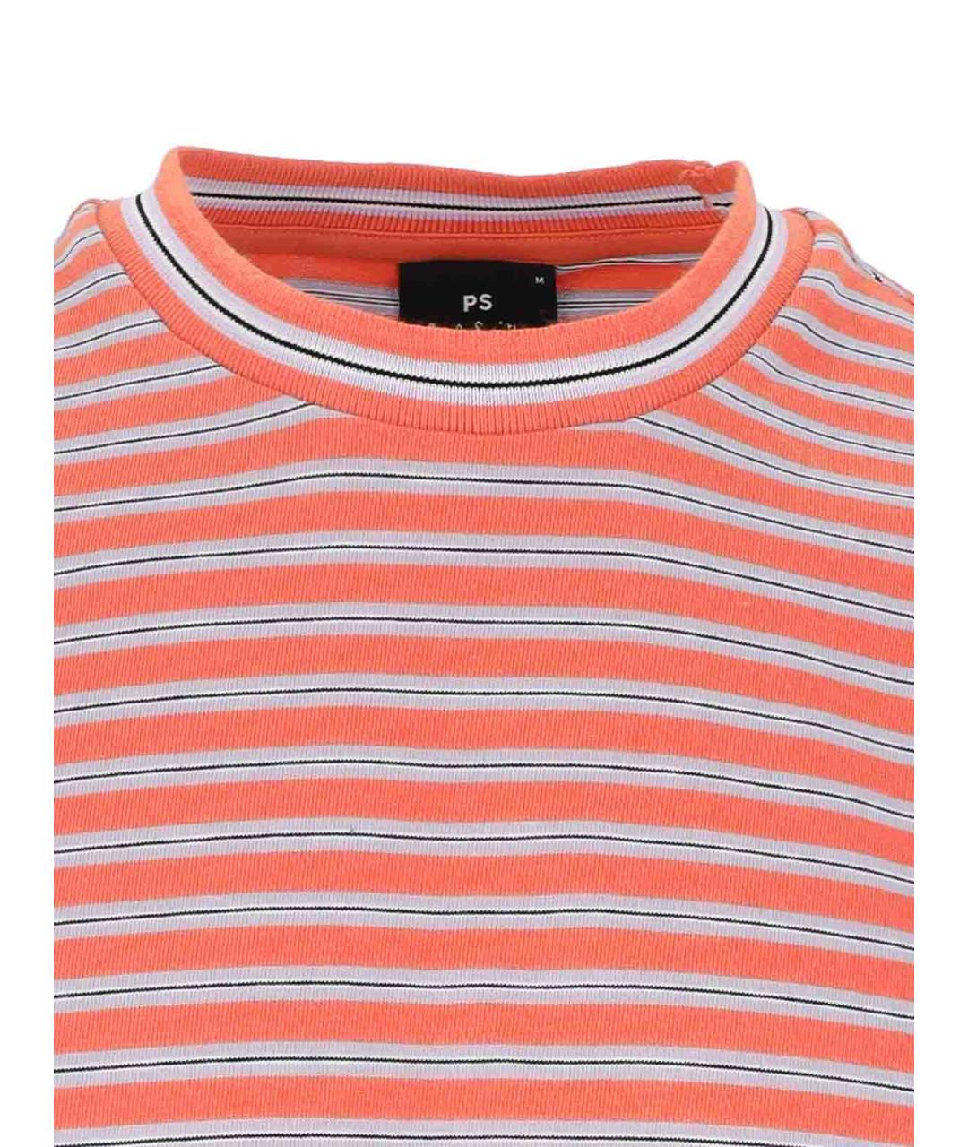 PAUL SMITH Оранжевая хлопковая футболка, фото 3
