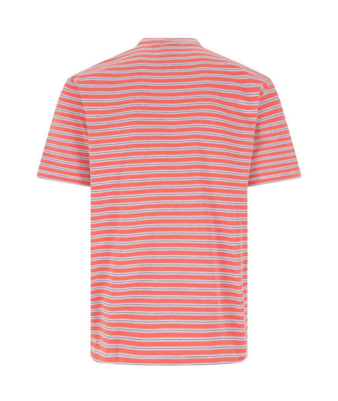 PAUL SMITH Оранжевая хлопковая футболка, фото 2
