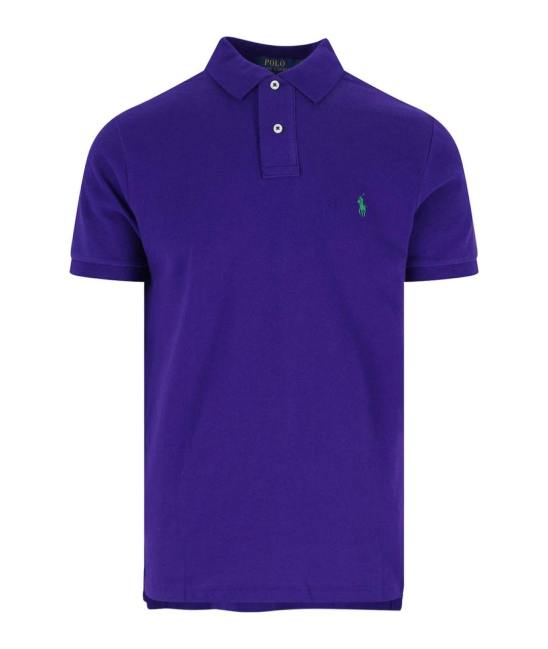 POLO RALPH LAUREN Фиолетовое хлопковое поло с коротким рукавом, фото 1