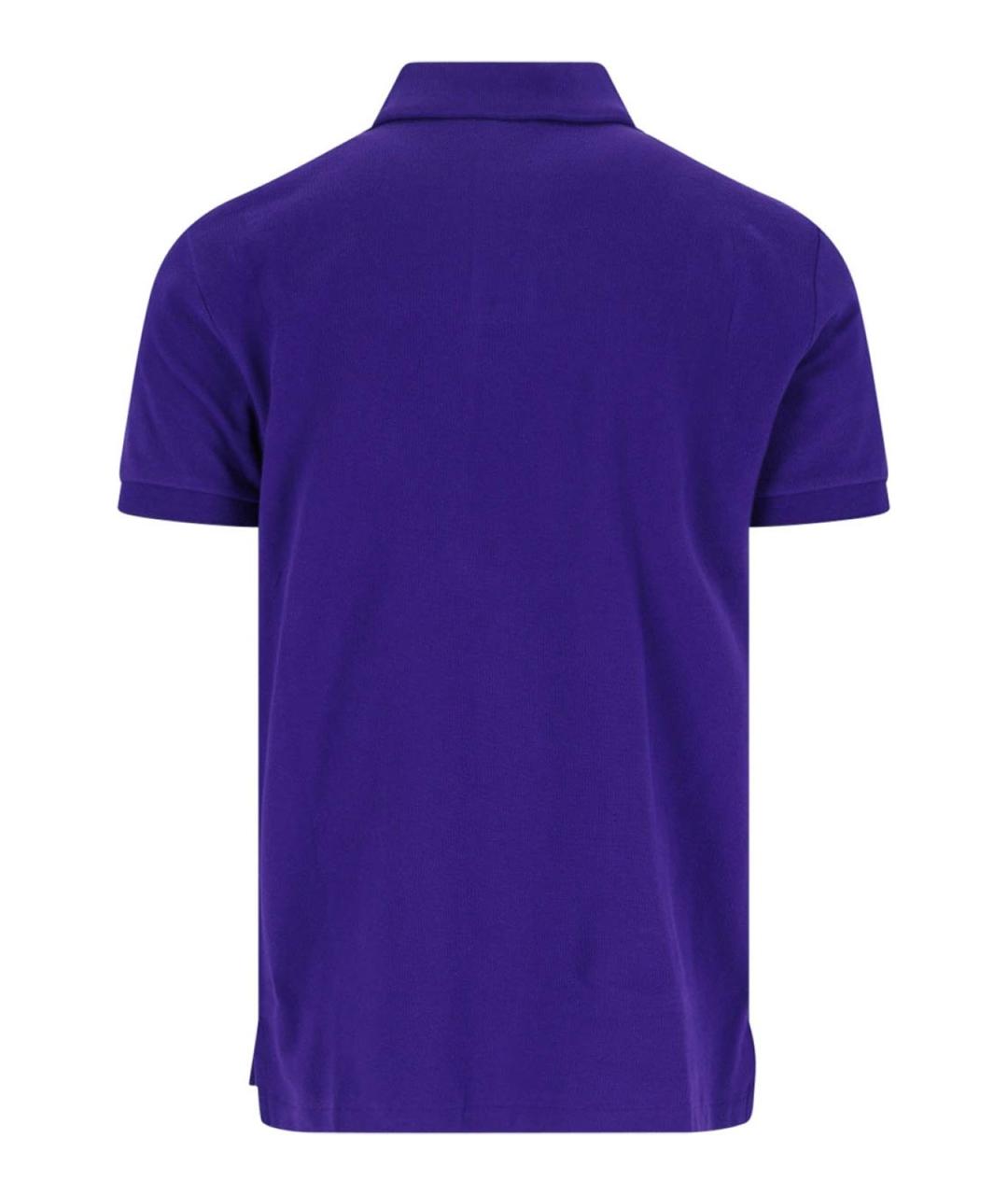 POLO RALPH LAUREN Фиолетовое хлопковое поло с коротким рукавом, фото 2