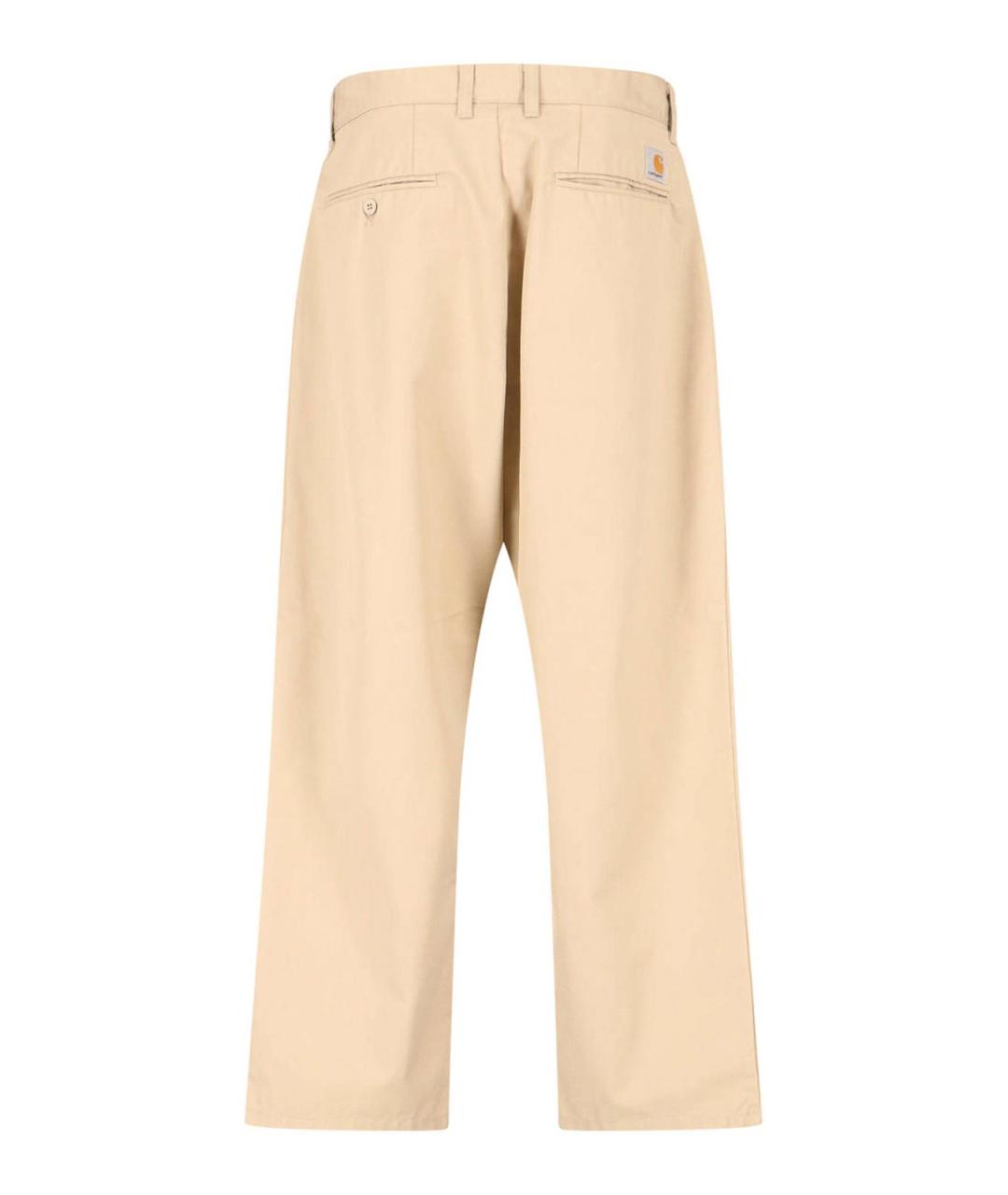 CARHARTT Желтые хлопковые повседневные брюки, фото 2