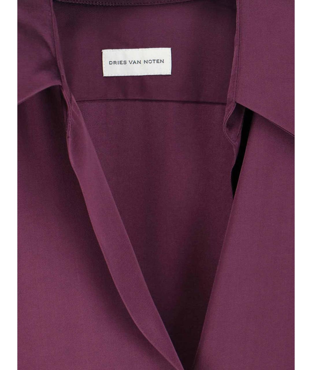 DRIES VAN NOTEN Фиолетовая вискозная рубашка, фото 5