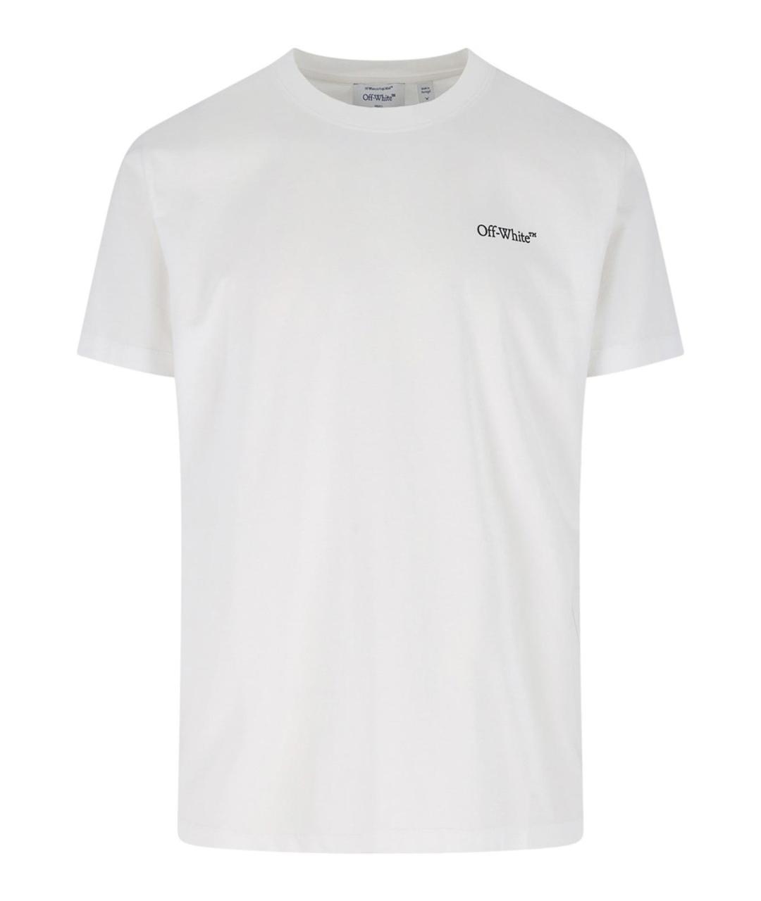 OFF-WHITE Белая хлопковая футболка, фото 1