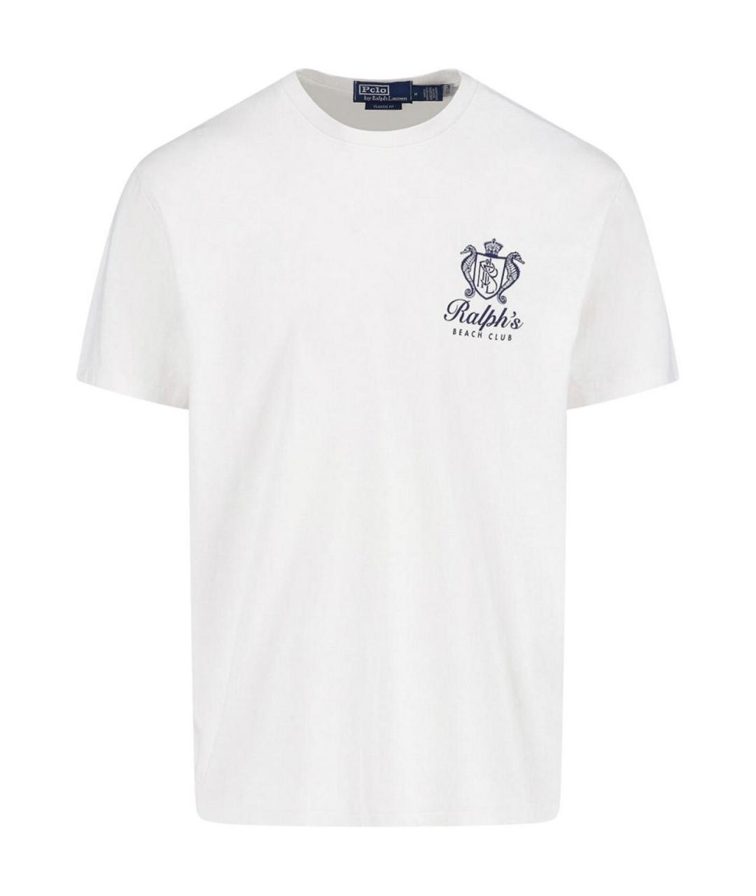 POLO RALPH LAUREN Белая хлопковая футболка, фото 1