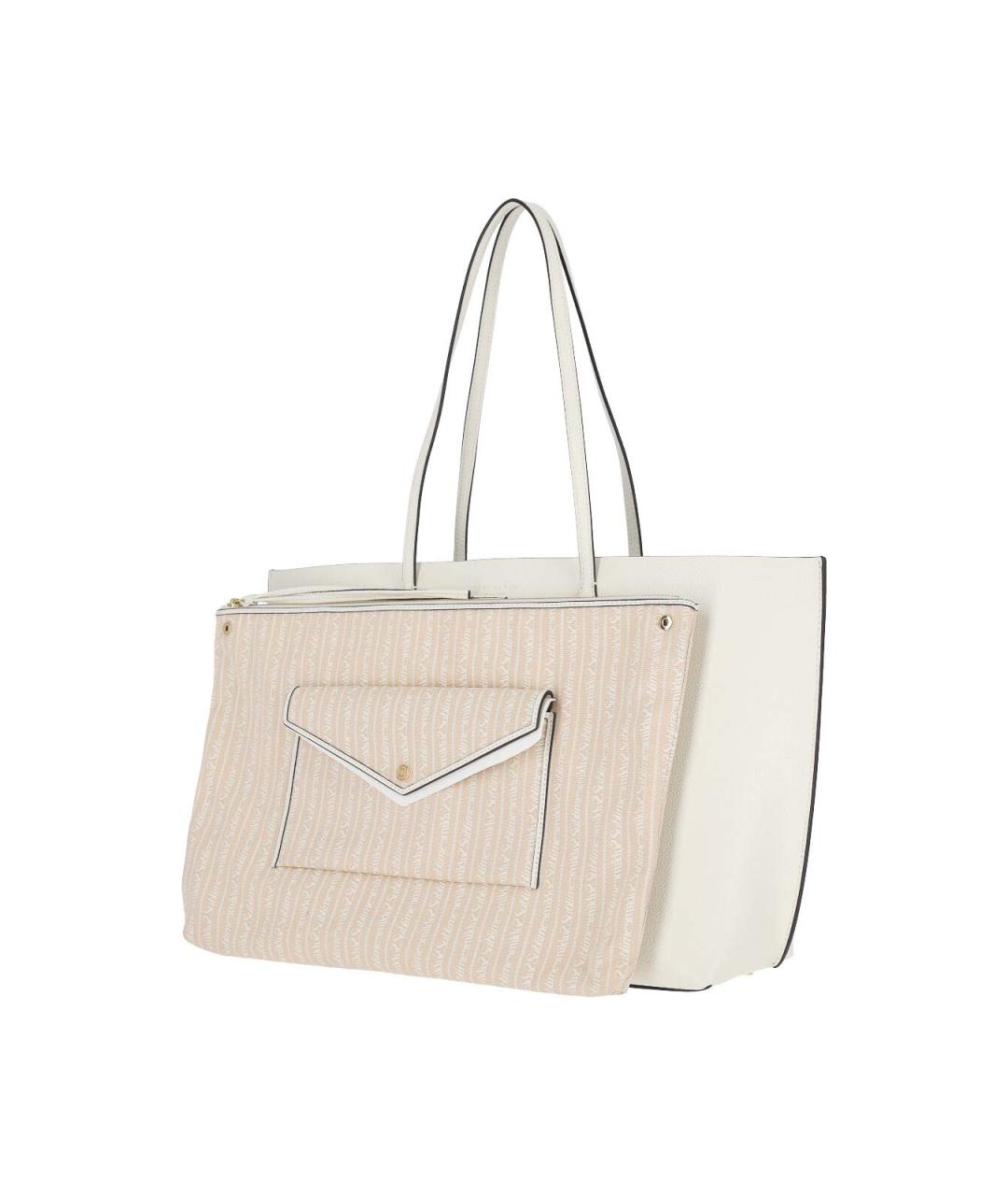 TORY BURCH Белая кожаная сумка тоут, фото 3