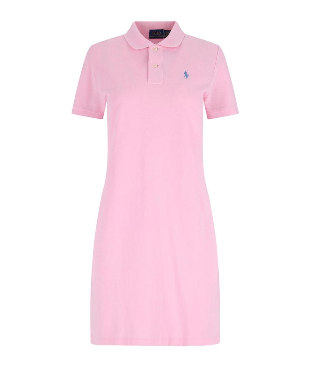 POLO RALPH LAUREN Розовое хлопковое повседневное платье, фото 1