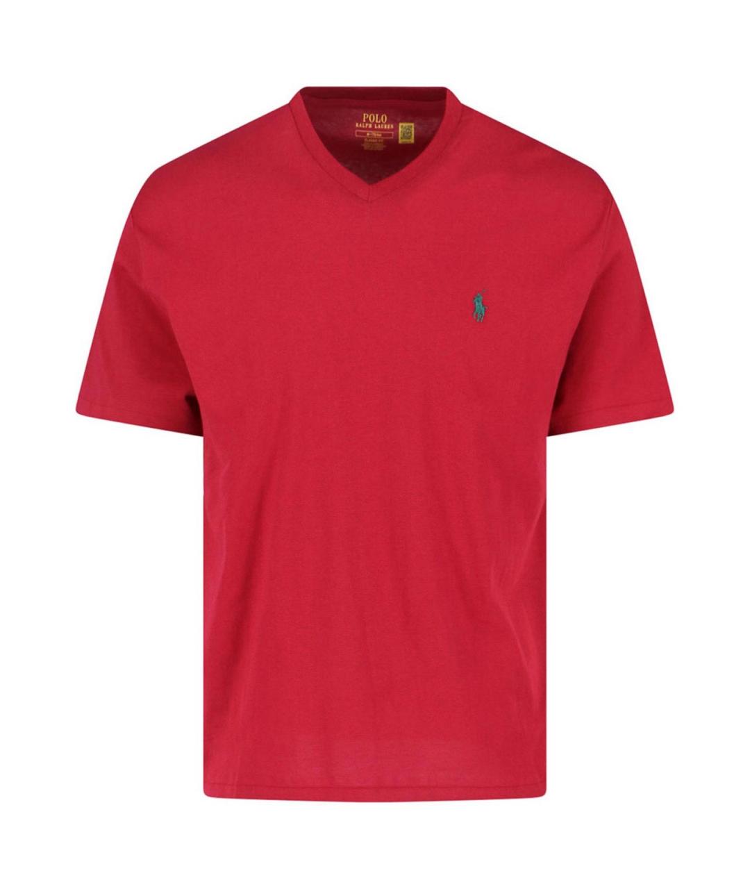 POLO RALPH LAUREN Красная хлопковая футболка, фото 1
