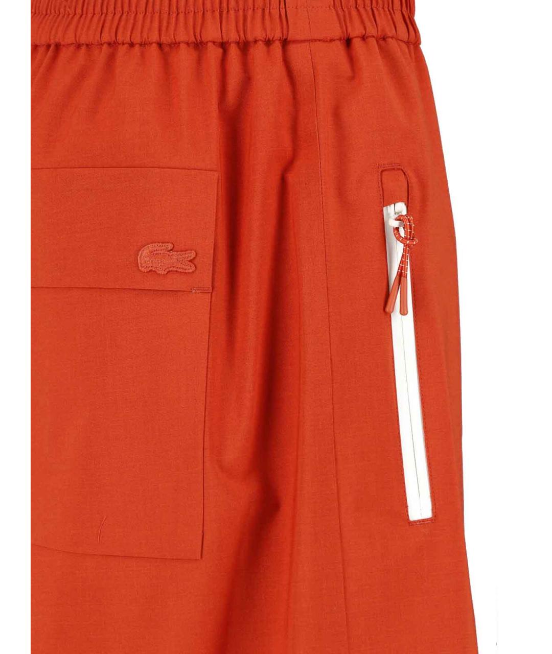 LACOSTE Оранжевые полиэстеровые повседневные брюки, фото 4