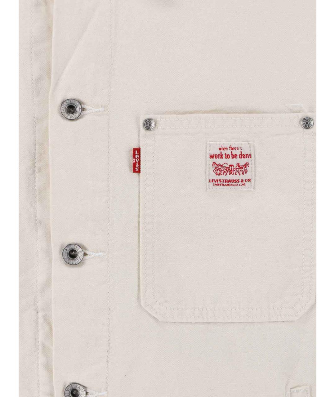 LEVI'S Белая хлопковая куртка, фото 3