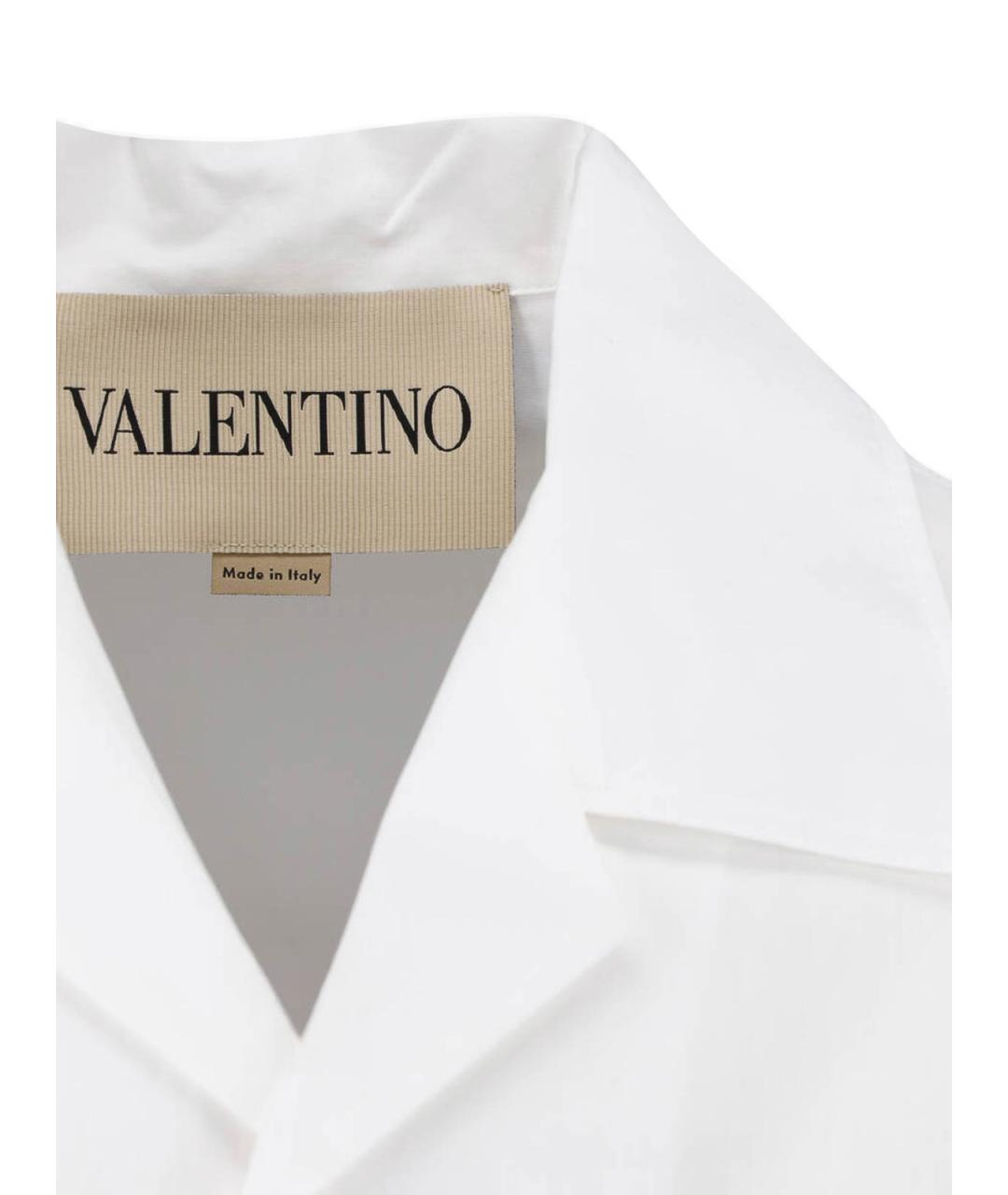 VALENTINO Белая хлопковая кэжуал рубашка, фото 3