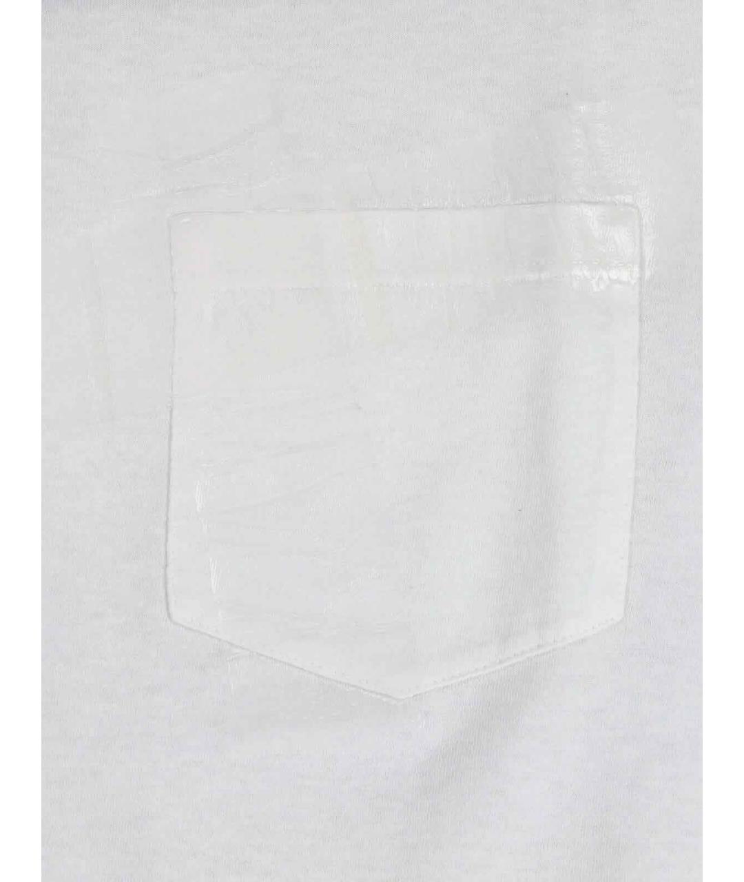 MAISON MARGIELA Белая хлопковая футболка, фото 3