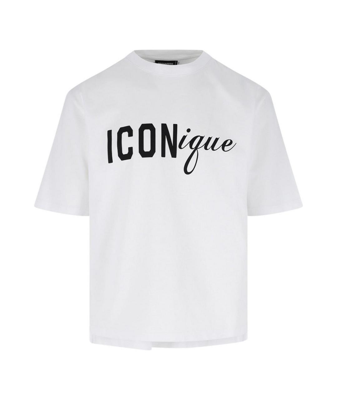 DSQUARED2 Белая хлопковая футболка, фото 1