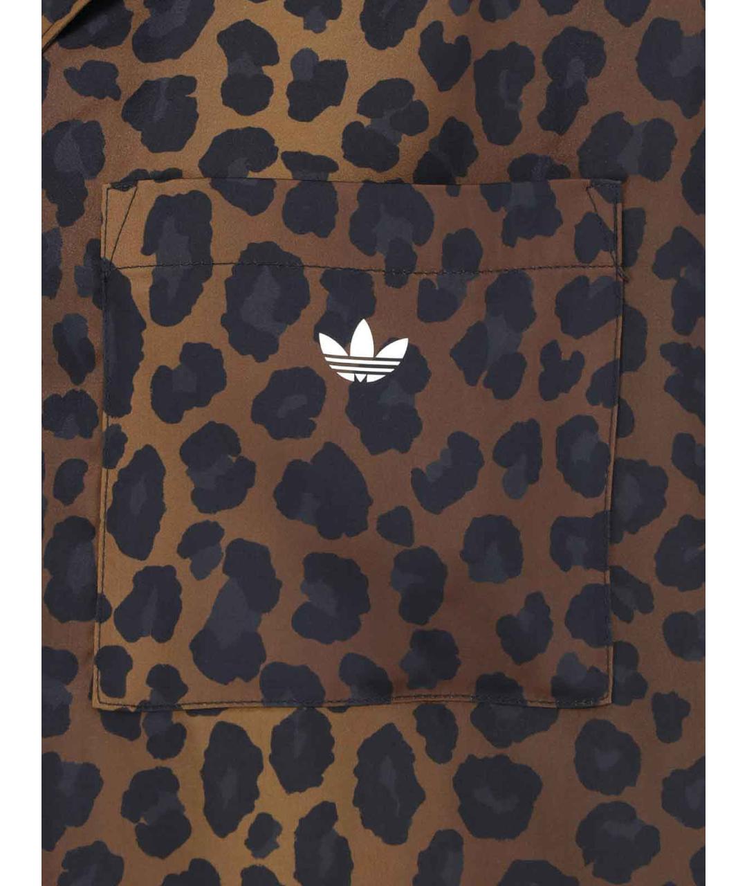 ADIDAS Коричневая полиэстеровая рубашка, фото 3