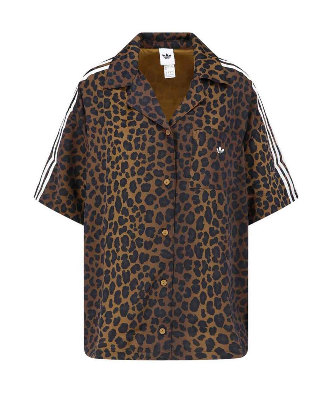 ADIDAS Коричневая полиэстеровая рубашка, фото 1