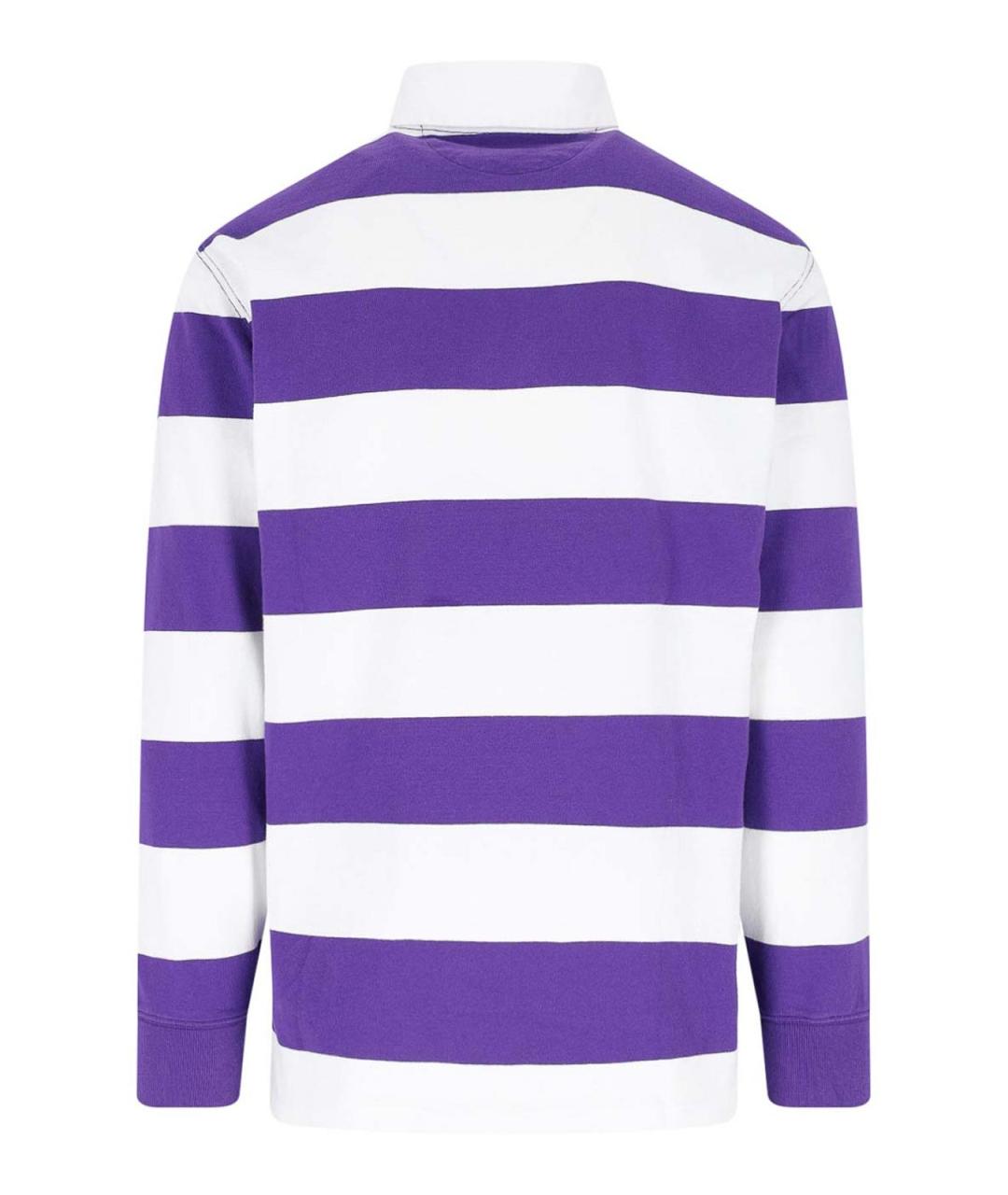 POLO RALPH LAUREN Фиолетовое хлопковое поло с длинным рукавом, фото 2