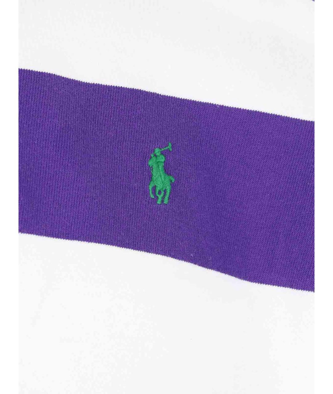 POLO RALPH LAUREN Фиолетовое хлопковое поло с длинным рукавом, фото 3