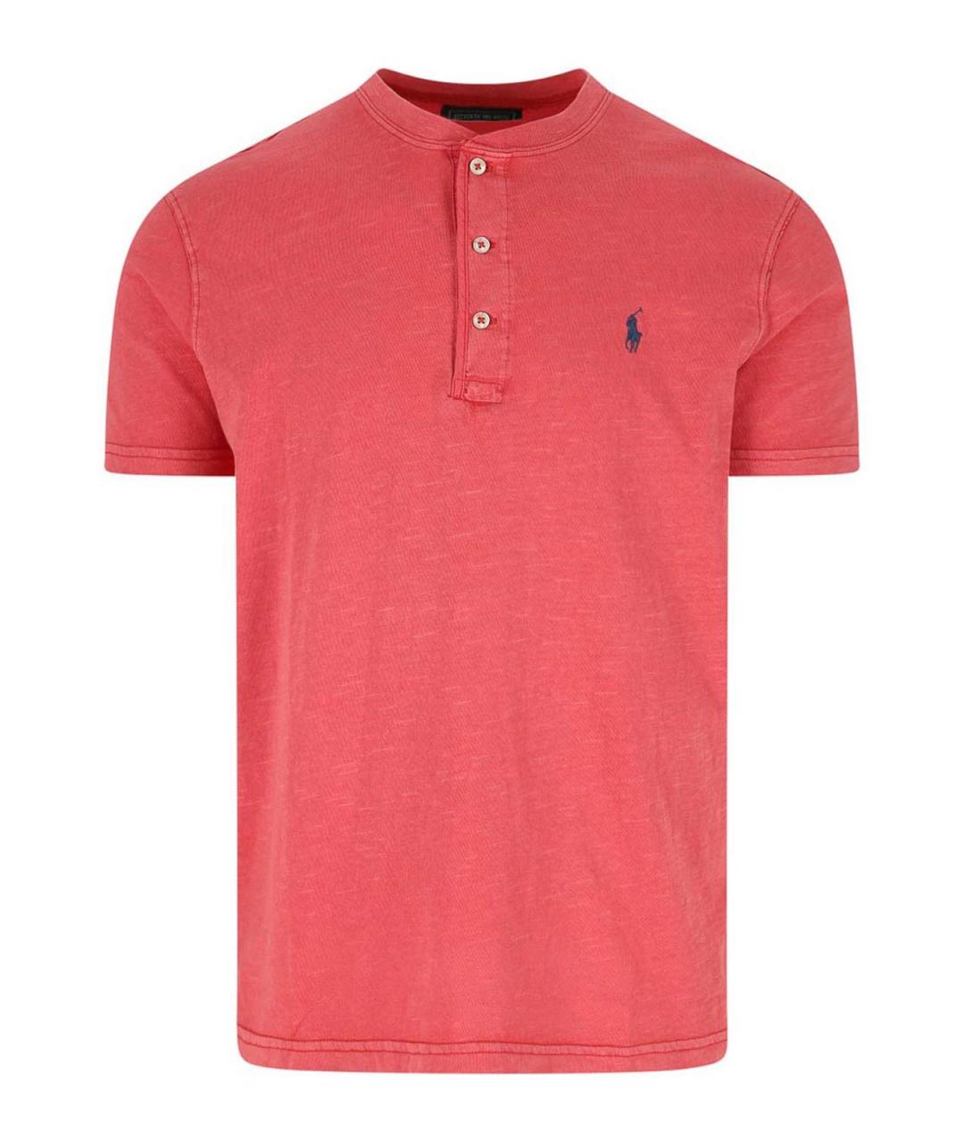 POLO RALPH LAUREN Красное хлопковое поло с коротким рукавом, фото 1