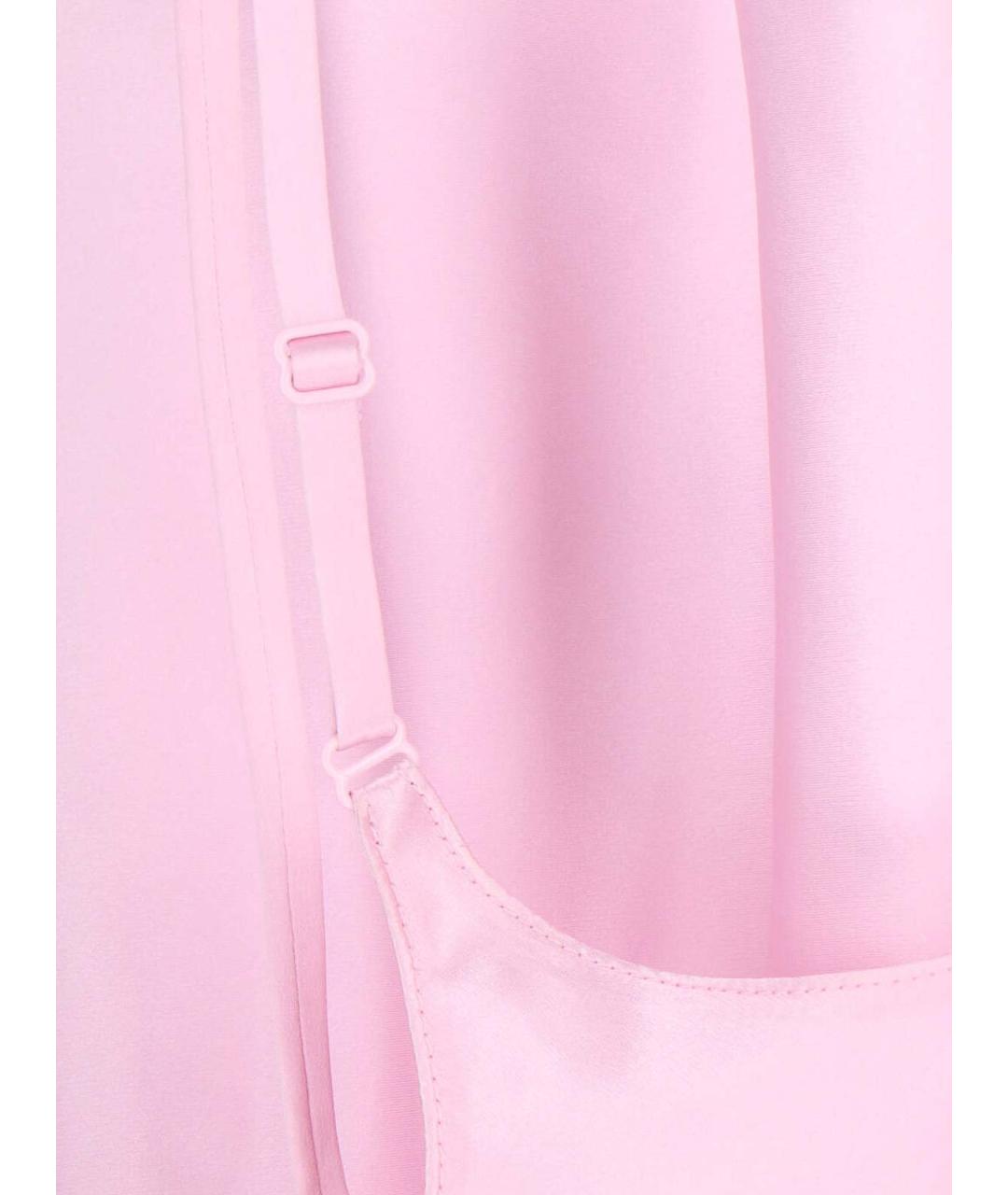 COURREGES Розовое шелковое коктейльное платье, фото 5