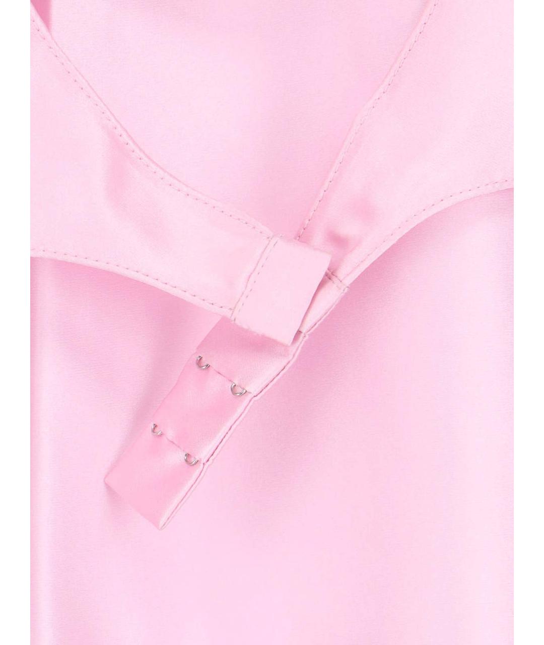 COURREGES Розовое шелковое коктейльное платье, фото 4