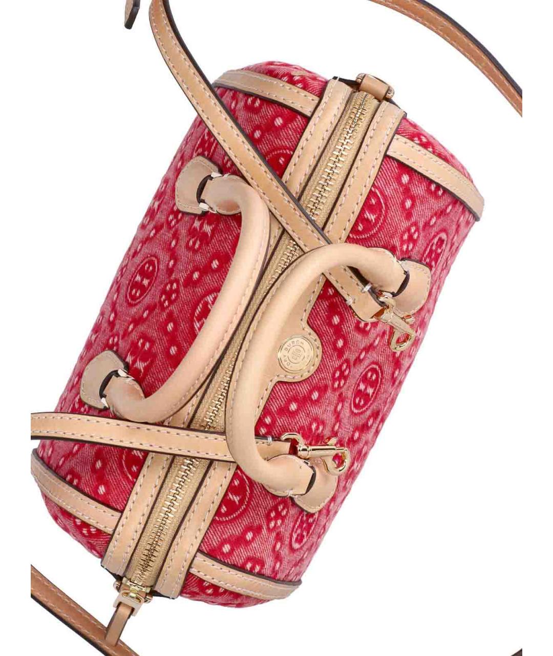 TORY BURCH Красная хлопковая сумка через плечо, фото 4
