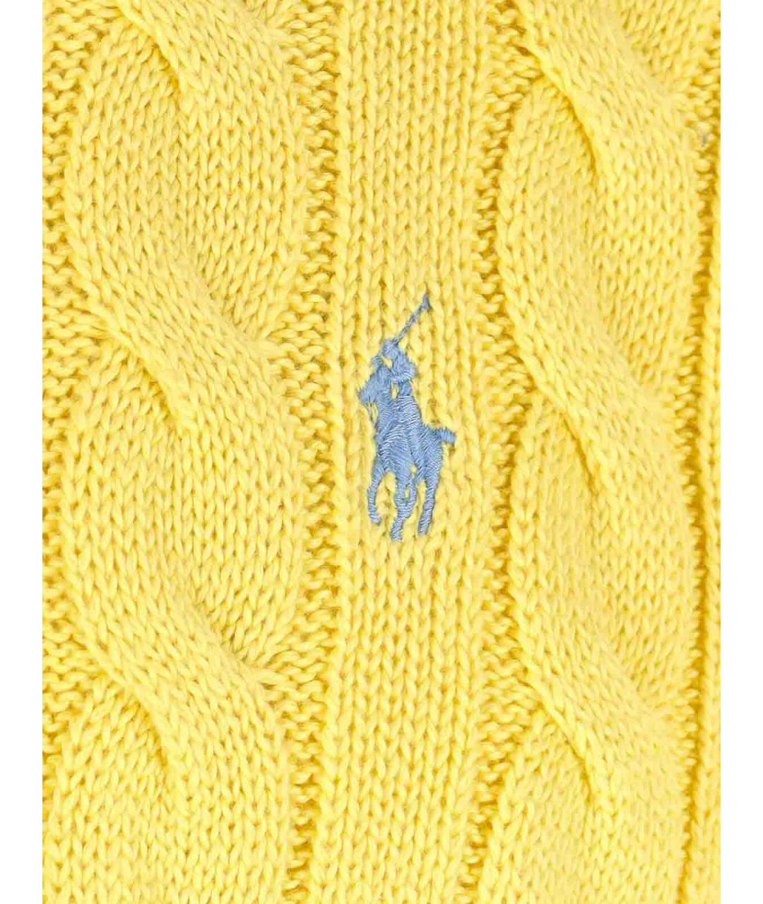 POLO RALPH LAUREN Желтый хлопковый джемпер / свитер, фото 3