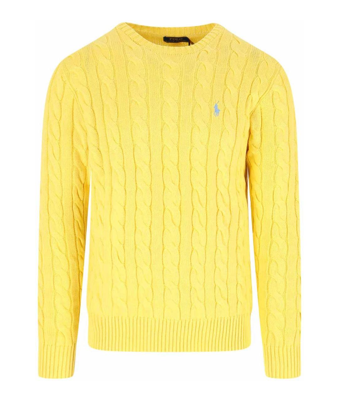 POLO RALPH LAUREN Желтый хлопковый джемпер / свитер, фото 1