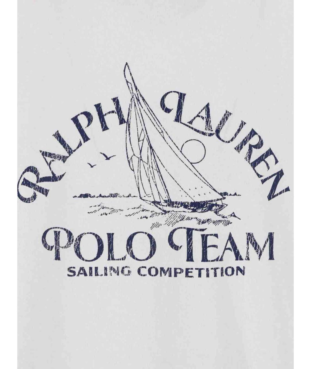 POLO RALPH LAUREN Белая хлопковая футболка, фото 3