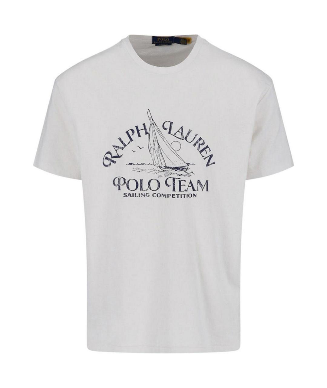 POLO RALPH LAUREN Белая хлопковая футболка, фото 1