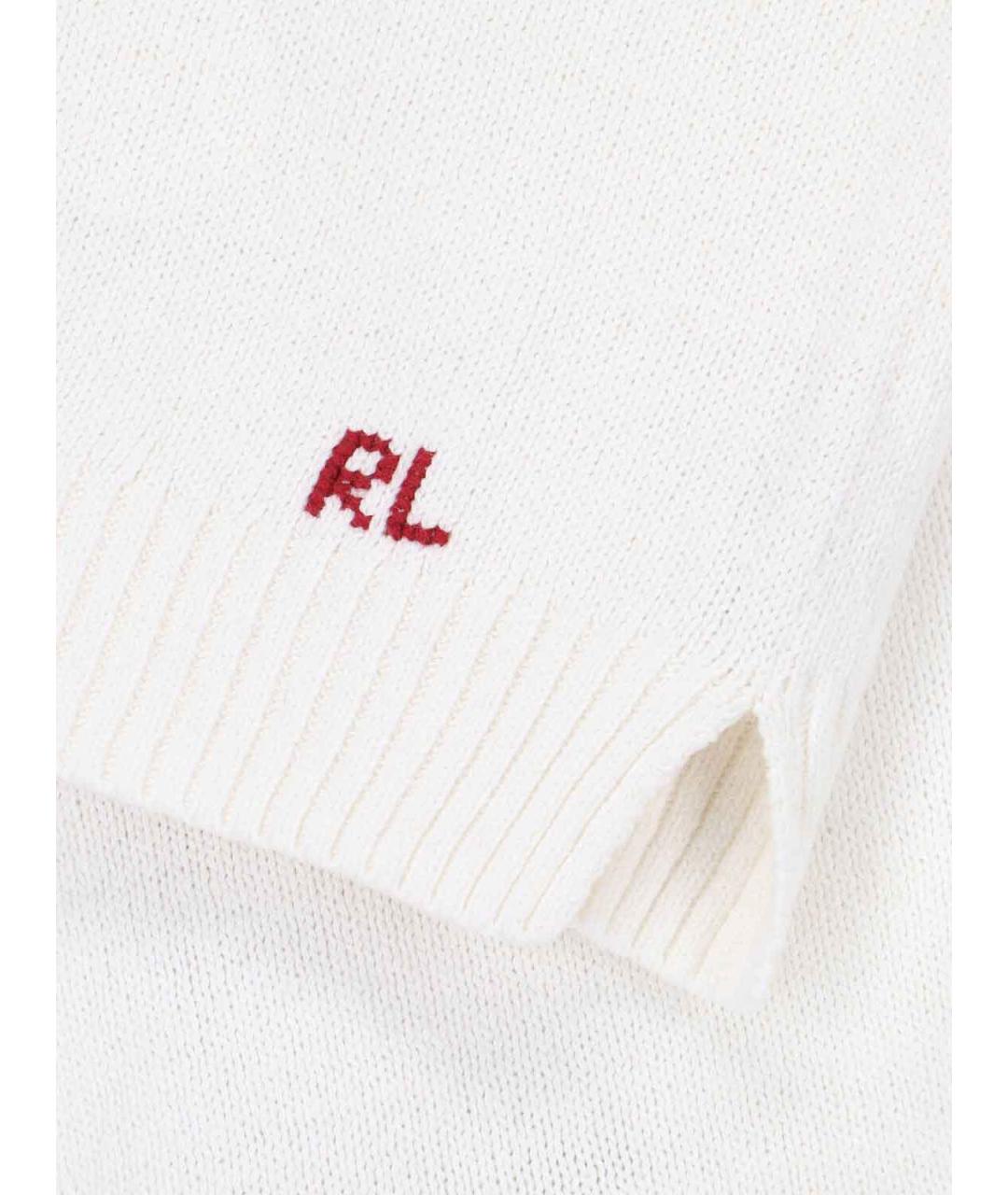 POLO RALPH LAUREN Белый шерстяной джемпер / свитер, фото 3