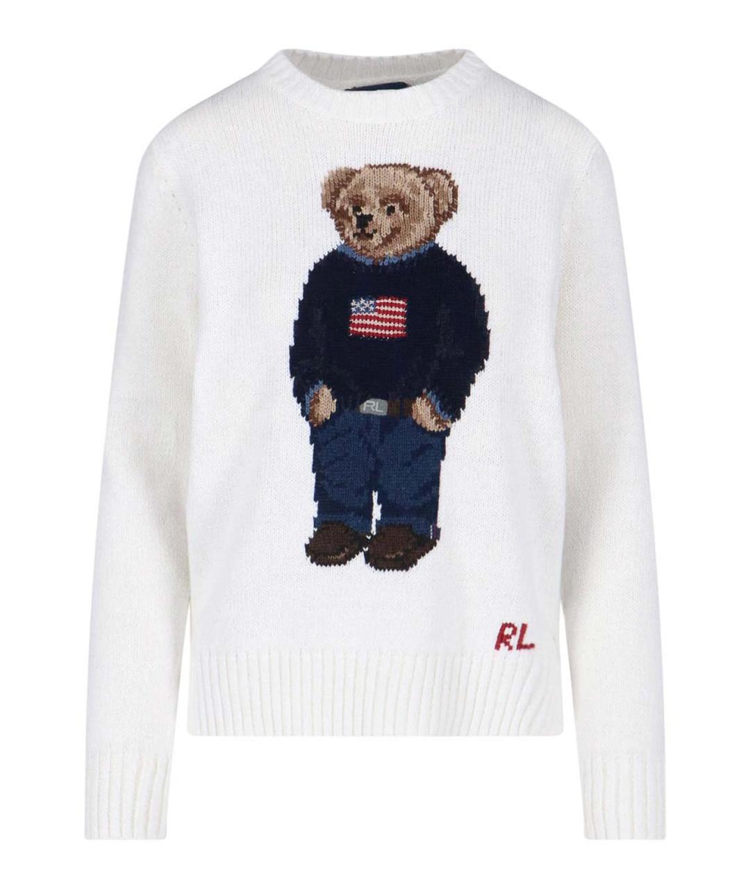 POLO RALPH LAUREN Белый шерстяной джемпер / свитер, фото 1