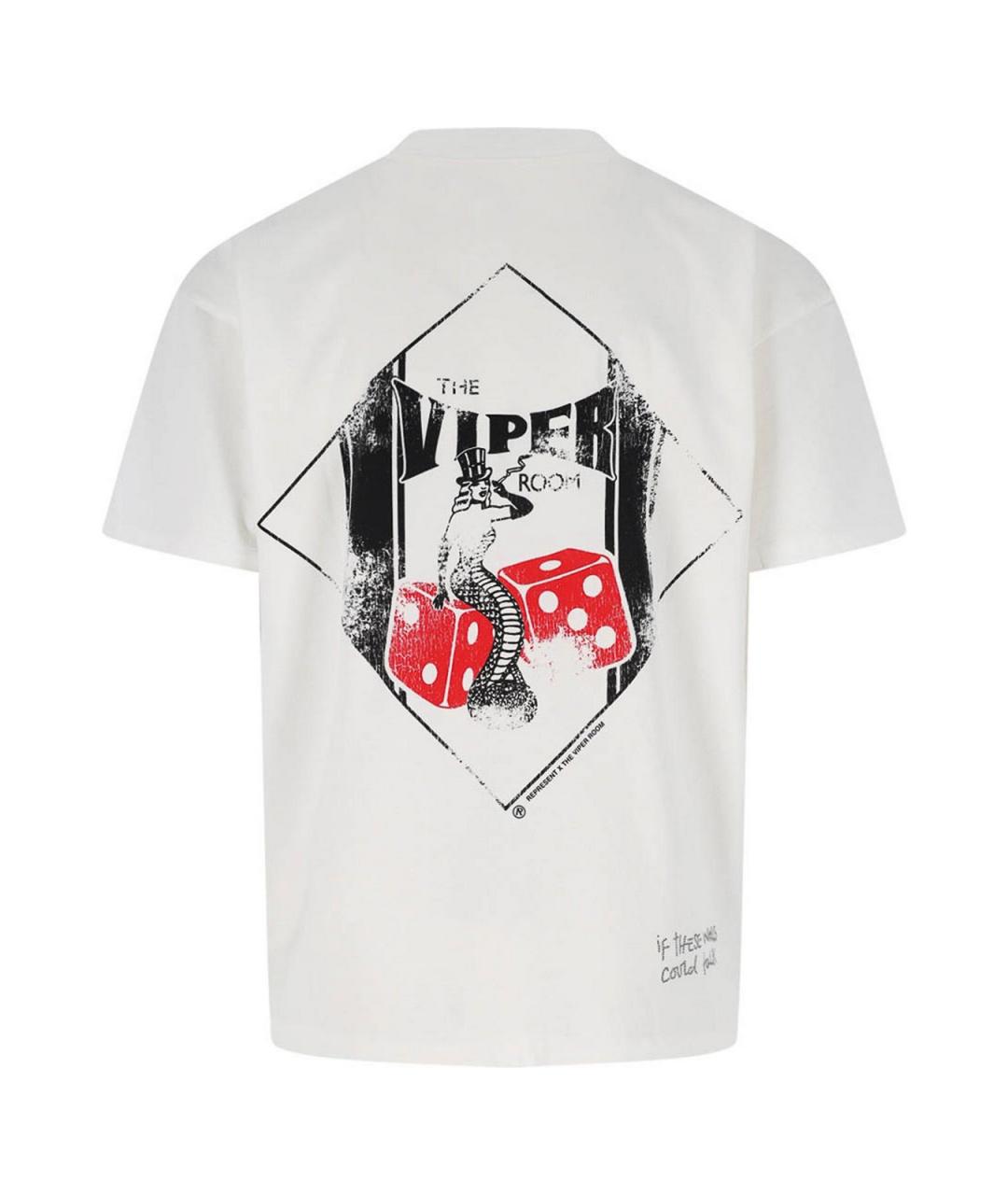 REPRESENT Белая хлопковая футболка, фото 2